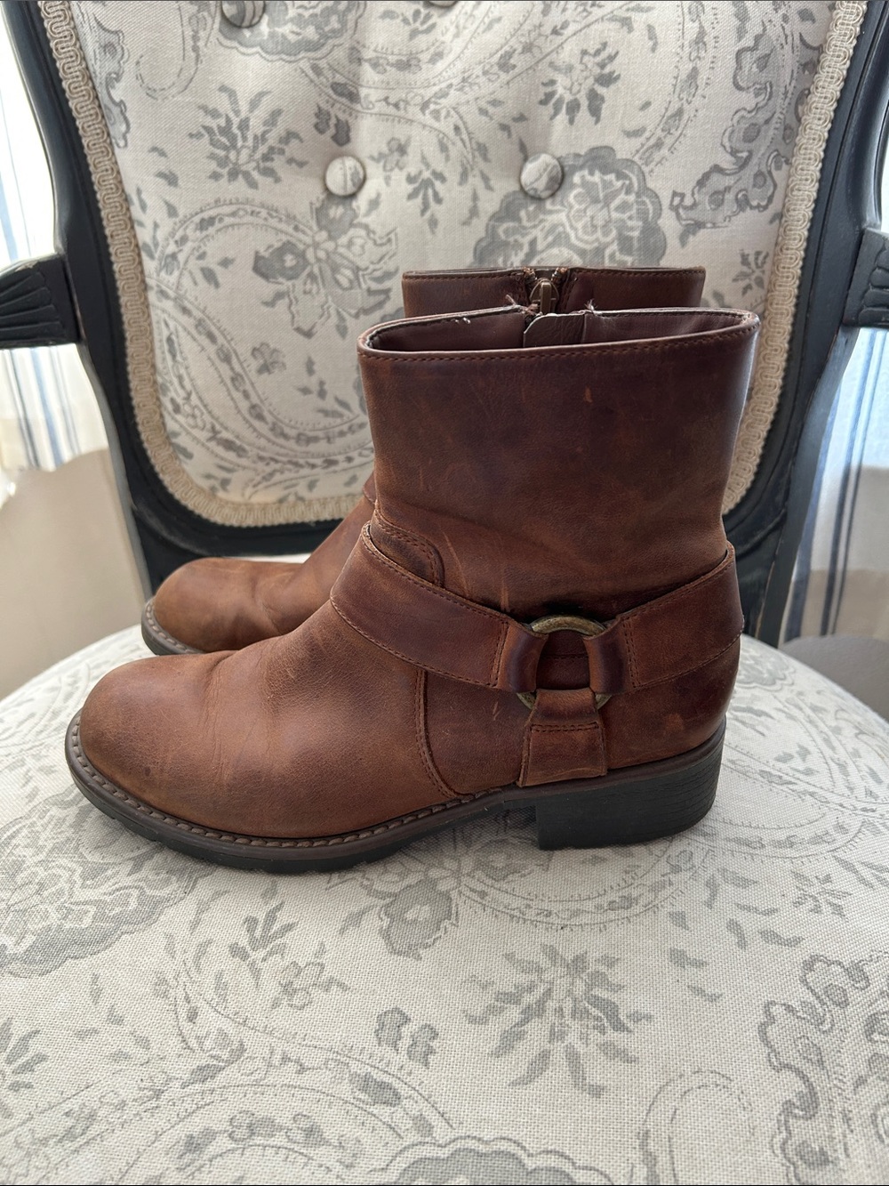 Women's Clark’s Brown Leather Ankle Boots